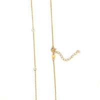 Cable Necklace with CZ Station Accents