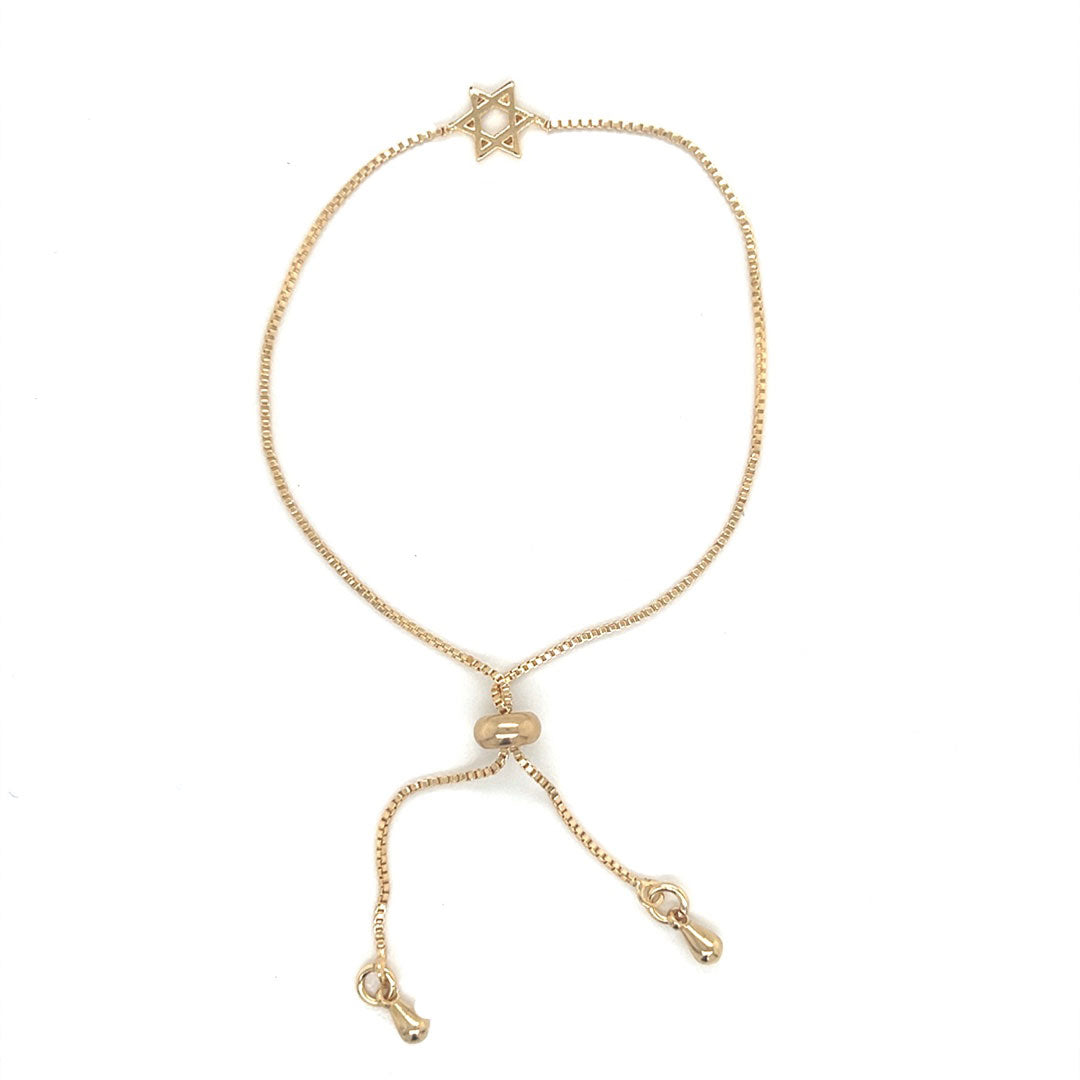 Adjustable Star of David Bracelet