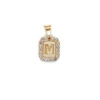 CZ Block Initial Pendant 16mm - Gold Filled