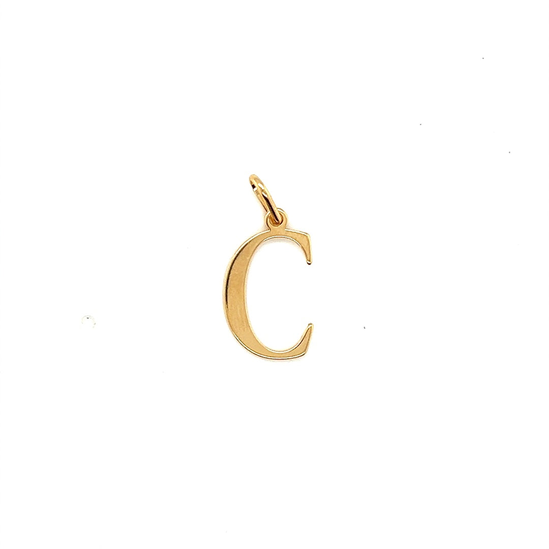 Initial Pendant 18.5mm - Gold Filled