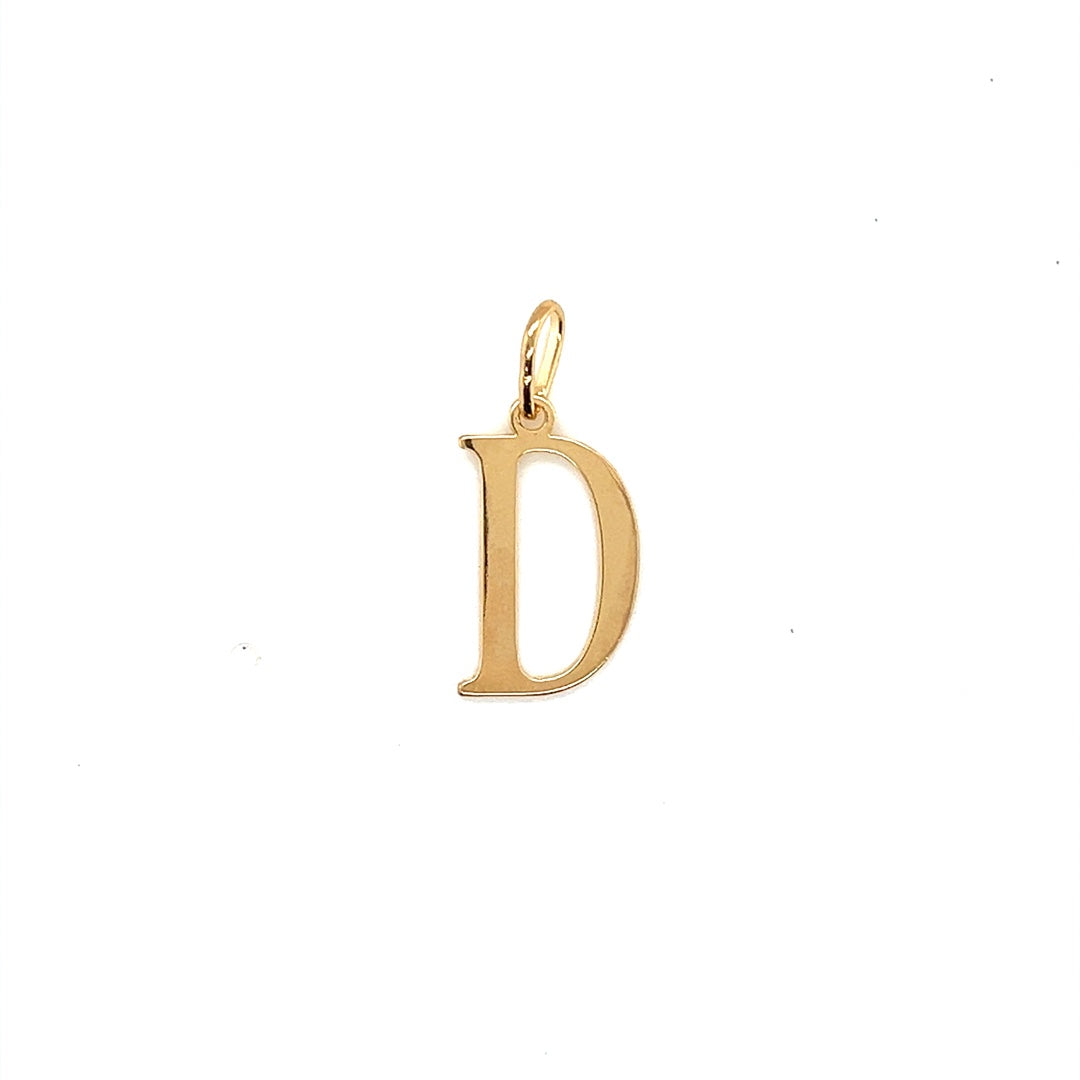 Initial Pendant 18.5mm - Gold Filled