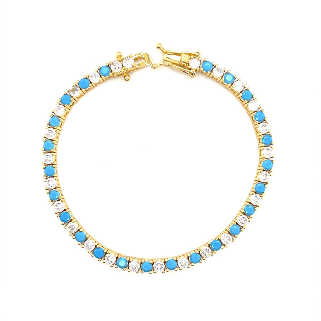 4mm Multicolor CZ Tennis Bracelet