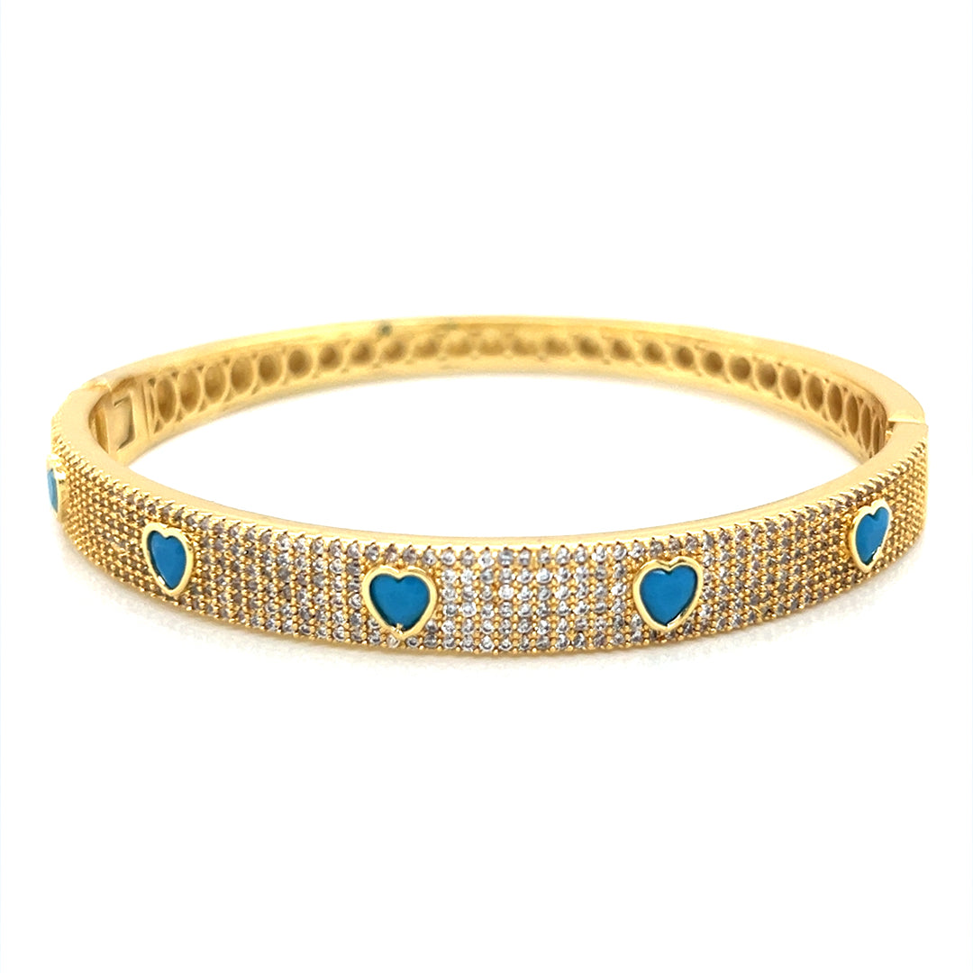 CZ Heart Bangle