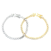 4mm CZ Heart Tennis Bracelet
