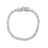 4mm CZ Heart Tennis Bracelet