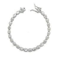 4mm CZ Teardrop Tennis Bracelet