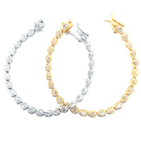 4mm CZ Teardrop Tennis Bracelet