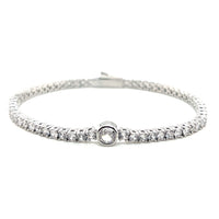 4mm Round Accent CZ Tennis Bracelet