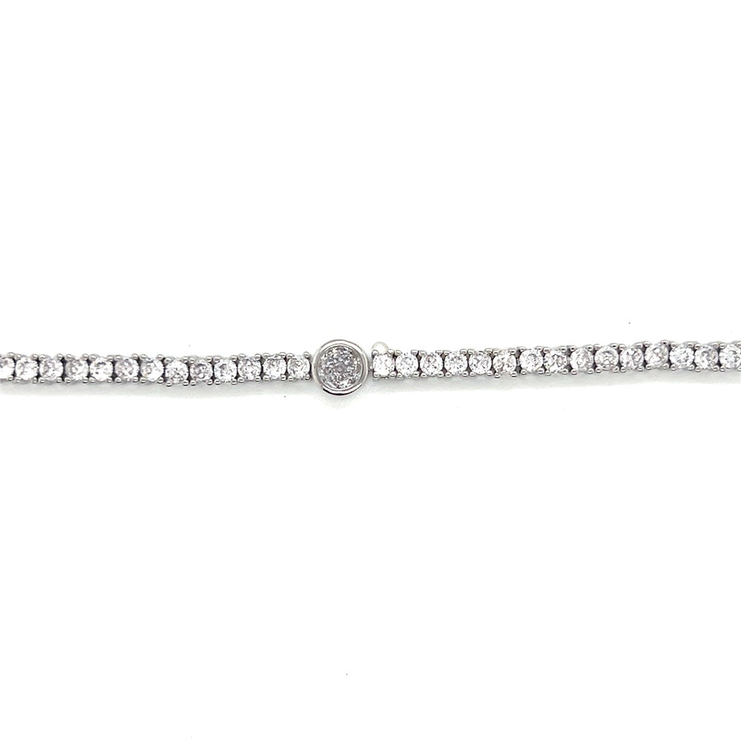 4mm Round Accent CZ Tennis Bracelet