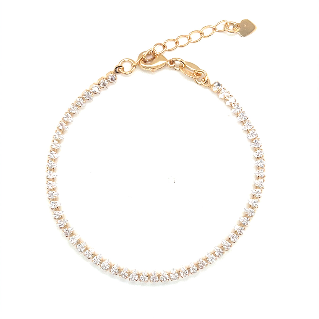 1mm Teardrop Tennis Bracelet