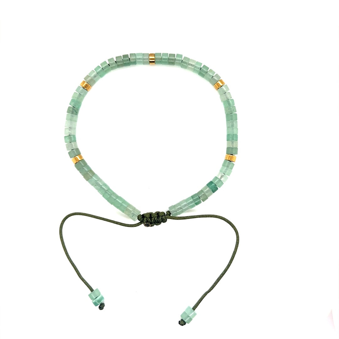 Green Aventurine Macrame Bracelet