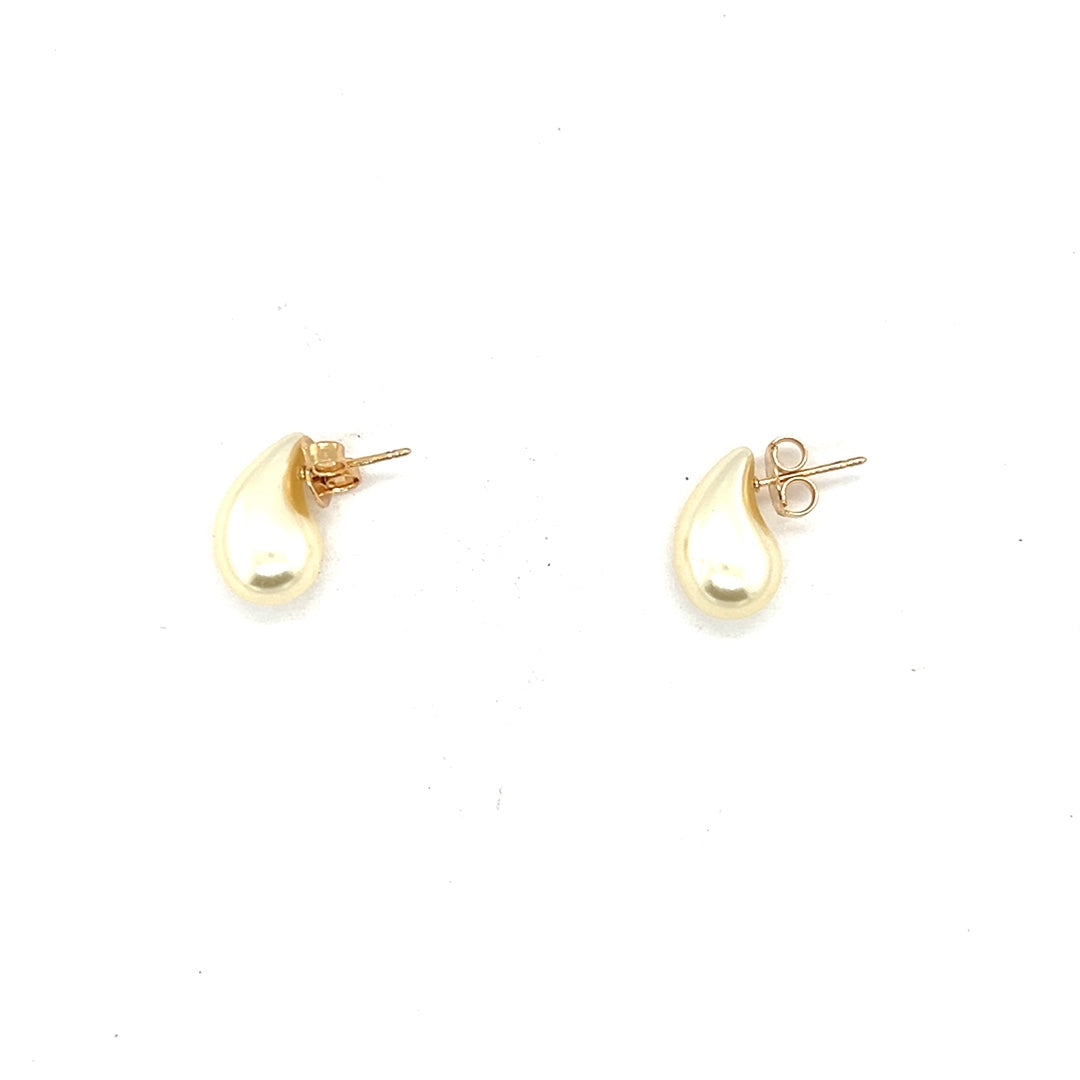 Faux Pearl Tear Drop Earrings