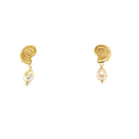 Dangling Pearl Shell Earrings