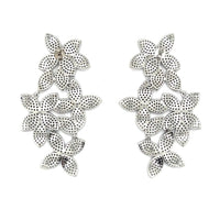 CZ Pave Flower Earrings