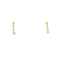 CZ Curved Drop Earrings