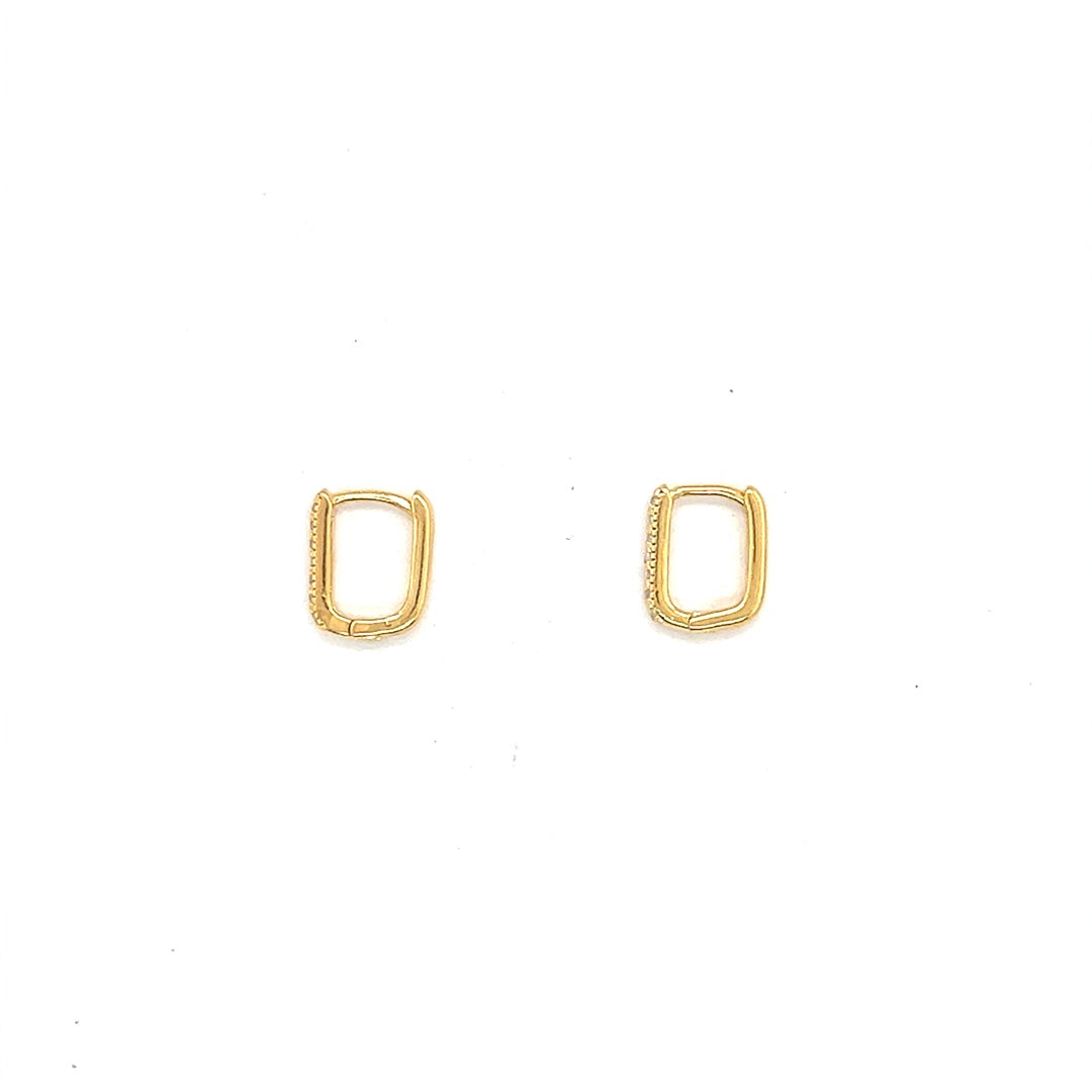 CZ Square Hoops
