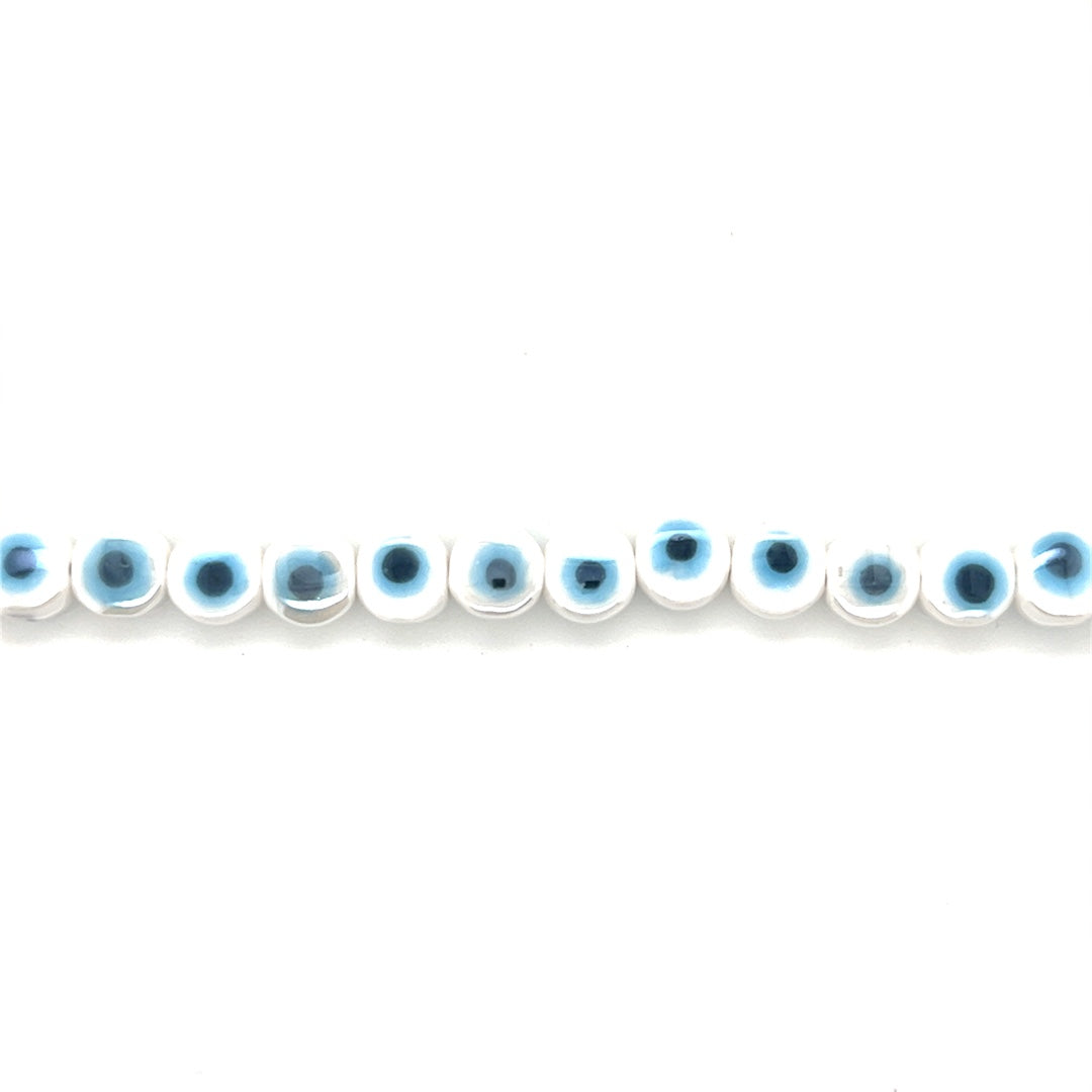 Evil Eye Flat Ceramic Beads