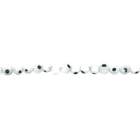 Translucent White Evil Eye Beads