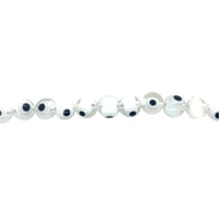 Translucent White Evil Eye Beads