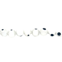 Translucent White Evil Eye Beads