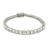 4mm Square CZ Tennis Bracelet