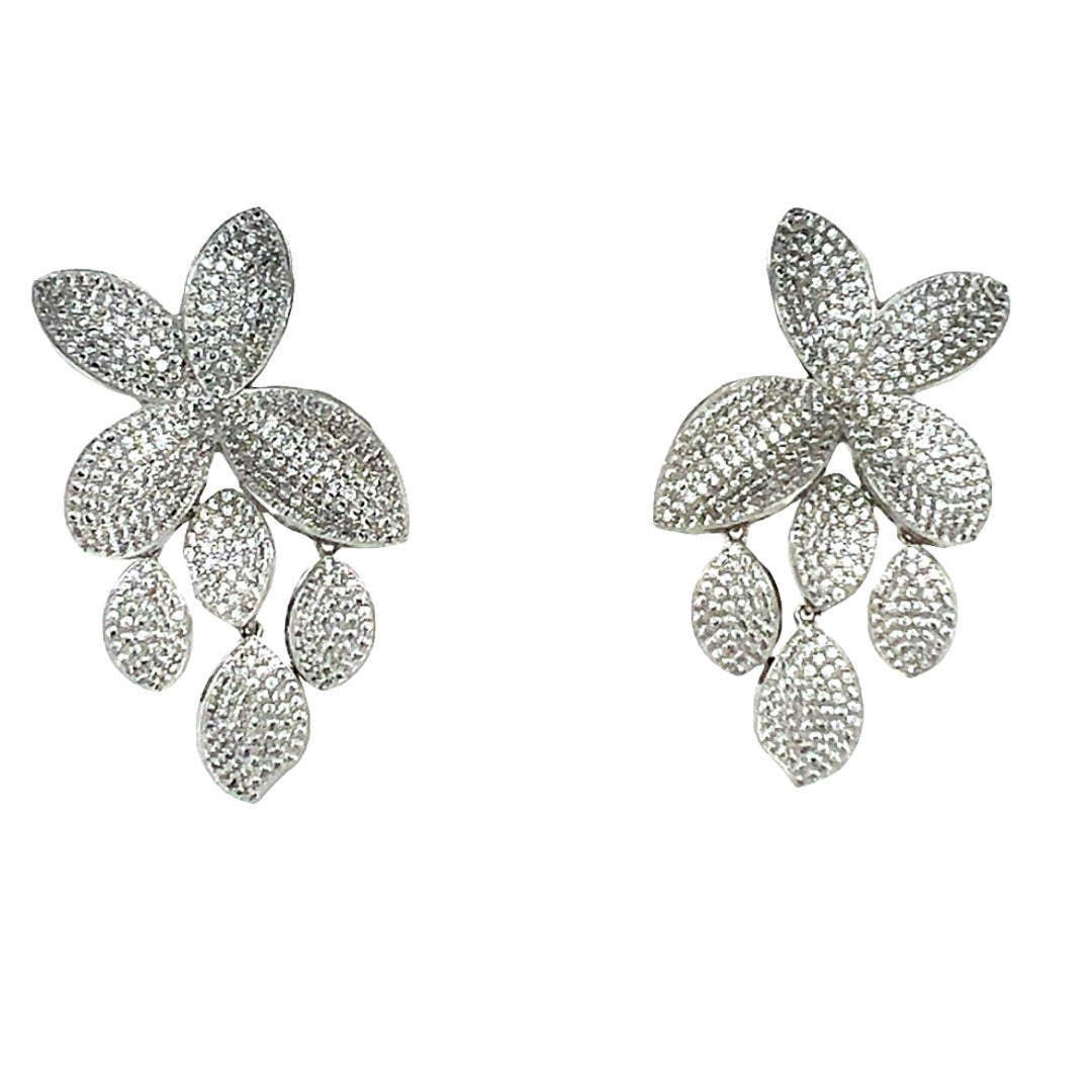CZ Pave Dangling Earrings
