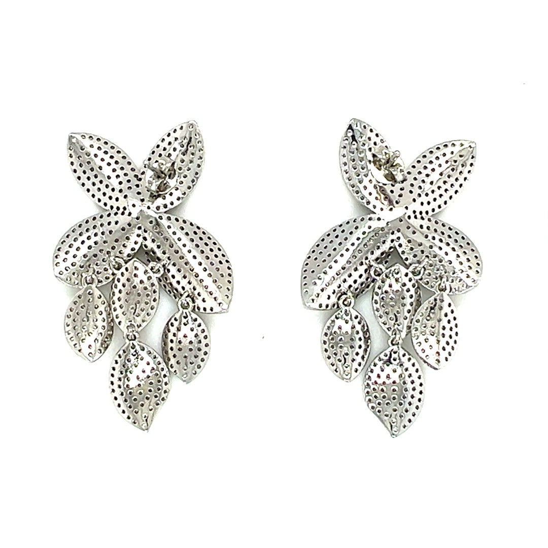 CZ Pave Dangling Earrings