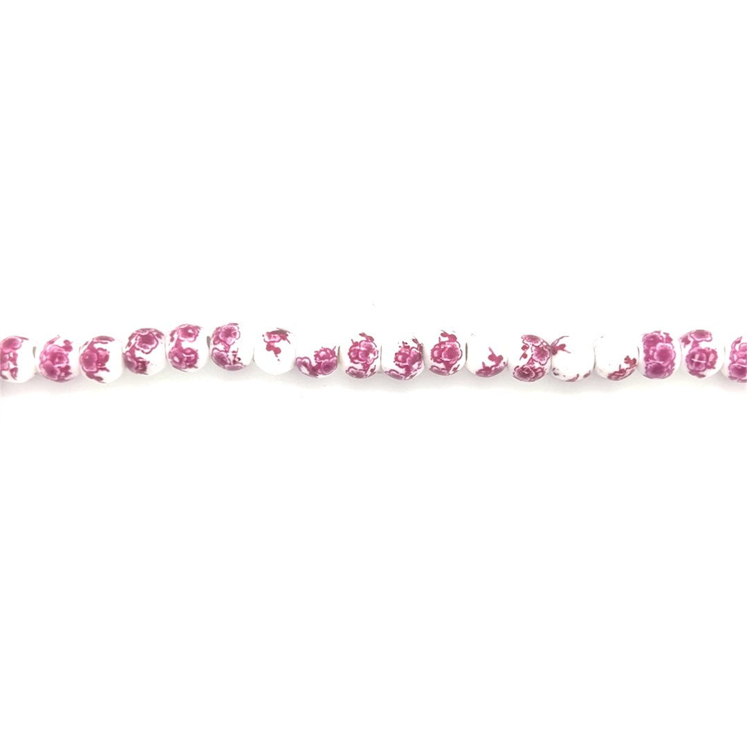 Pink Ceramic Beads