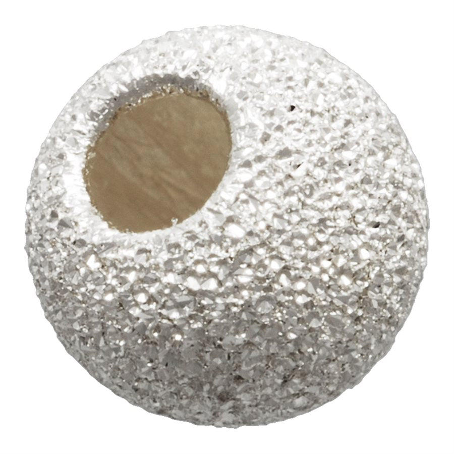 6mm Sterling Silver Stardust Bead
