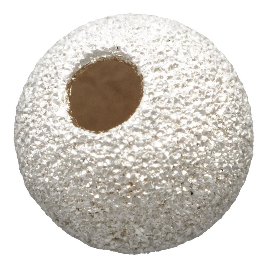 8mm Sterling Silver Stardust Bead