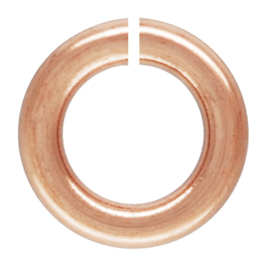 Rose Gold Filled Open Jump Rings 0.5 x 2.5mm 24GA