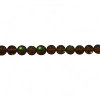 Frosted Brown Opal Glass Beads Round