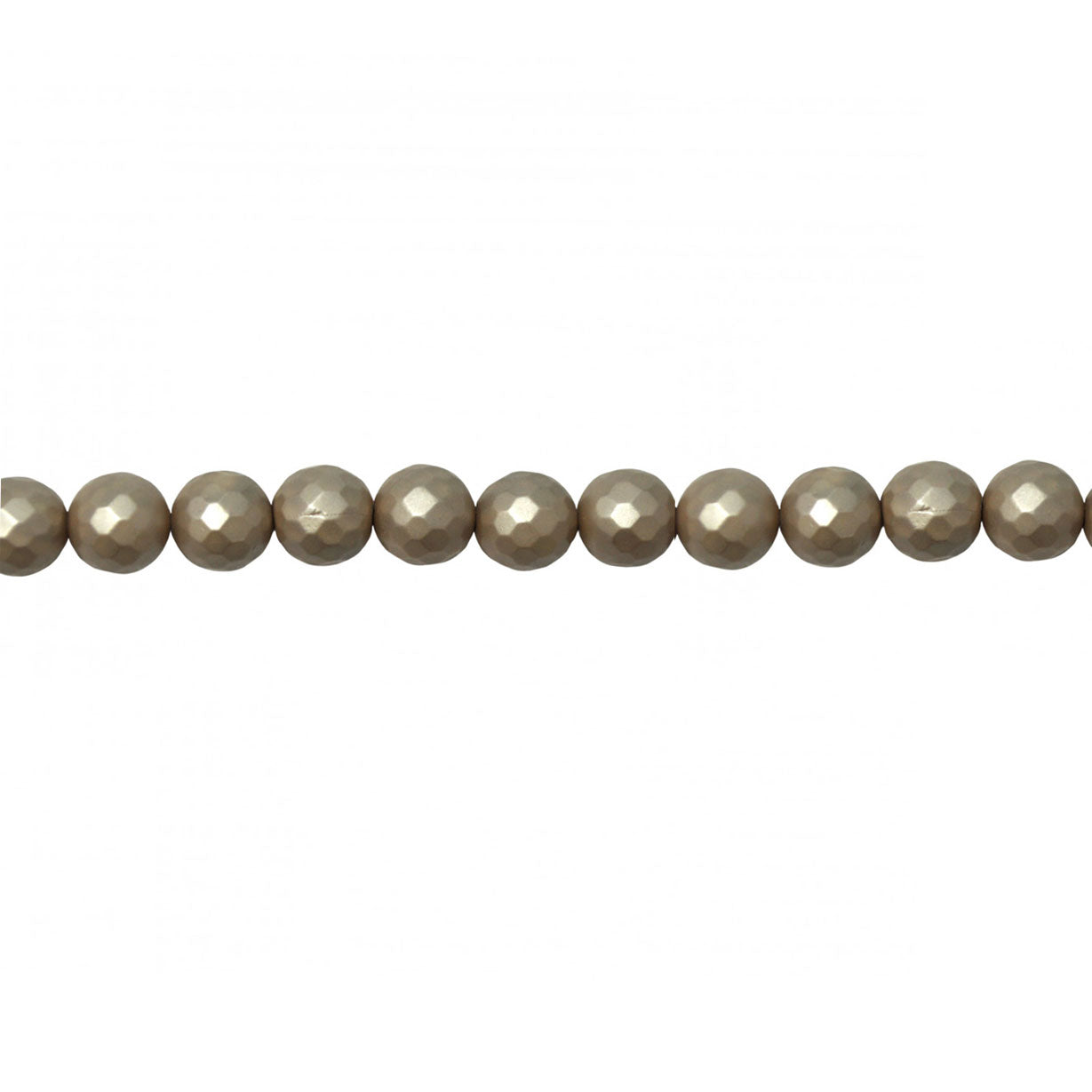 Gold Shell Pearl Faceted Beads
