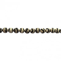 Zebra Striped Tibetan Agate Faceted Beads