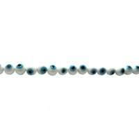White/Light Blue Evil Eye Beads