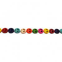 Multicolor Synthetic Turquoise Peace Sign Beads