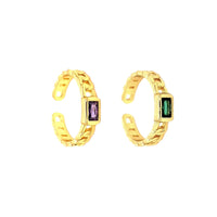 Gemstone Chain Link Ring