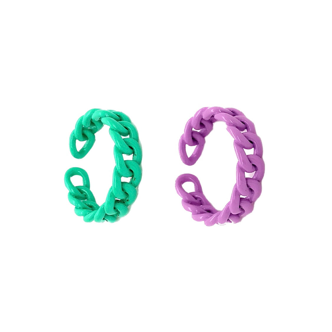 Enamel Chain Link Ring