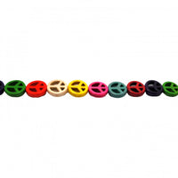 Multicolor Synthetic Turquoise Peace Sign Beads