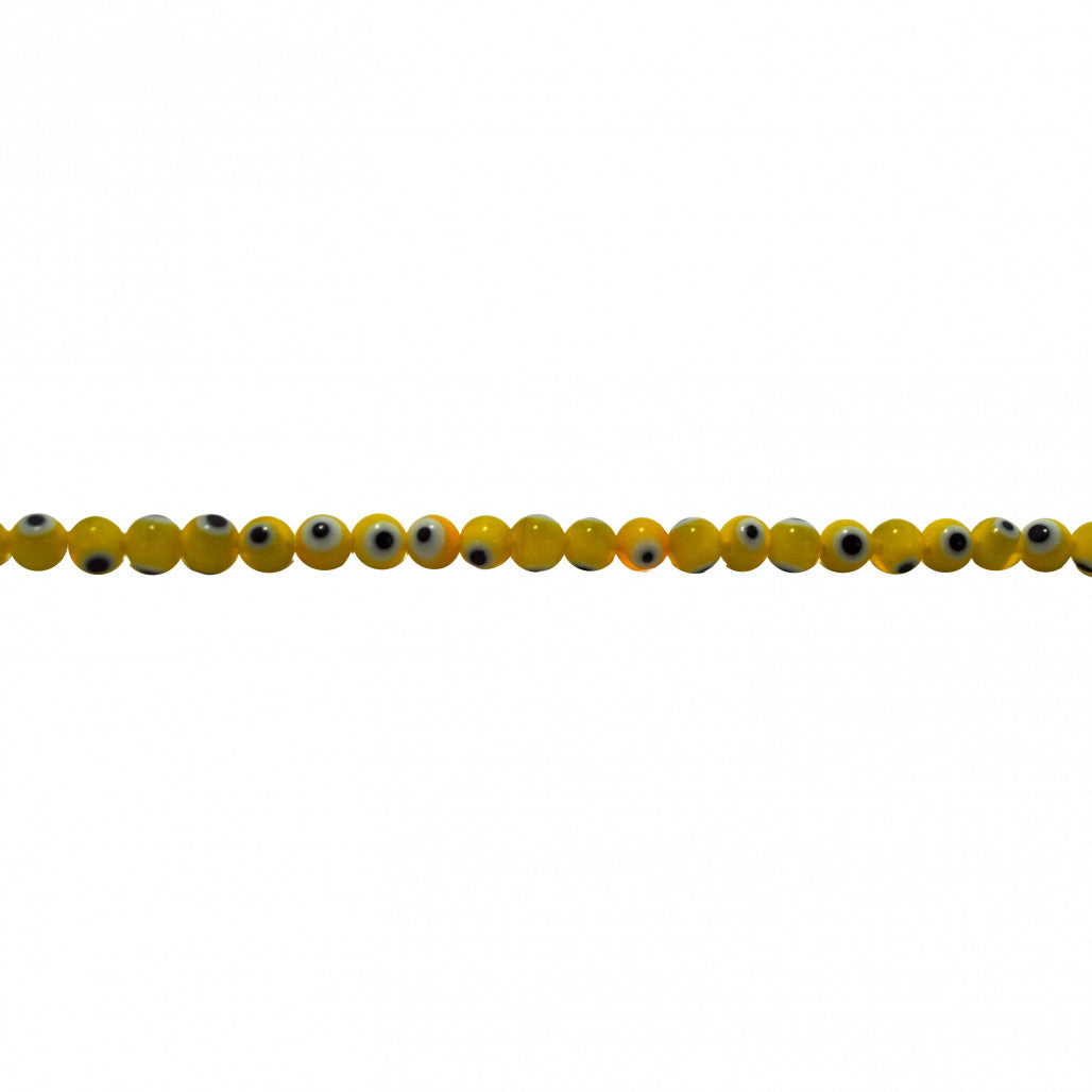 Yellow Evil Eye Beads