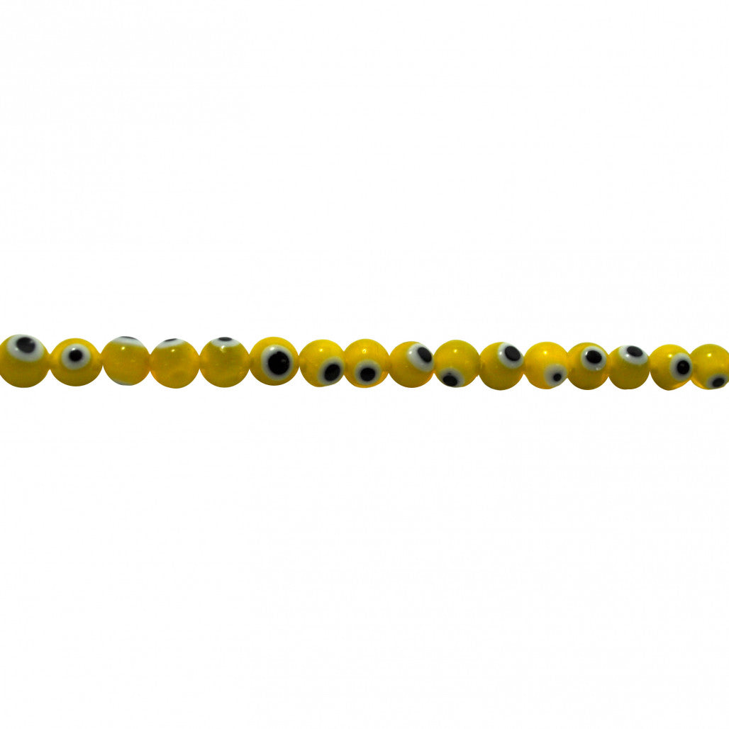 Yellow Evil Eye Beads