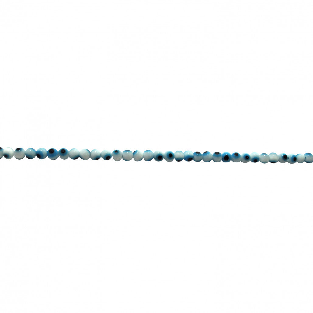 White/Light Blue Evil Eye Beads