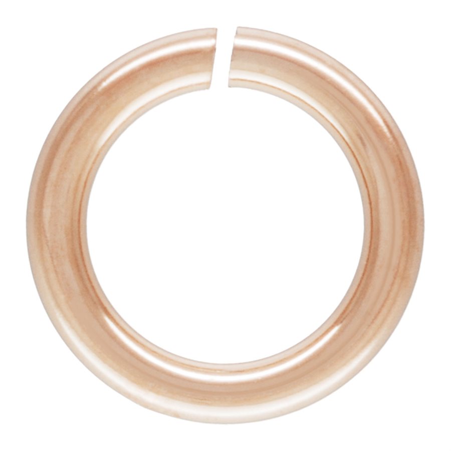 Rose Gold Filled Jump Rings 0.64 x 4mm 22GA