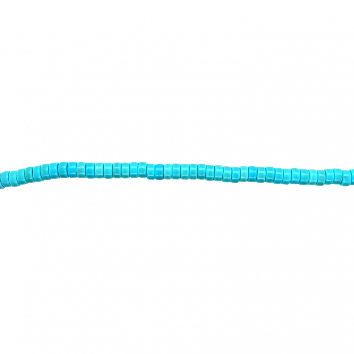 Teal Synthetic Turquoise Rondelle Beads