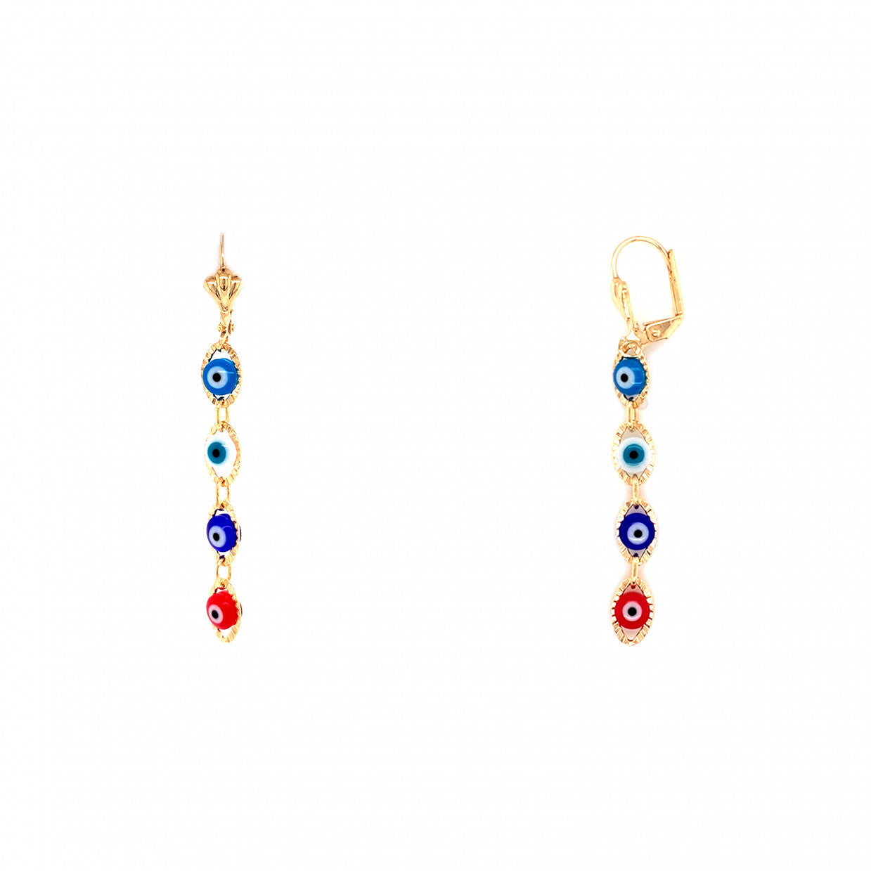 Evil Eye Dangling Hoops
