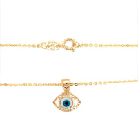 Cable Chain with Evil Eye Pendant