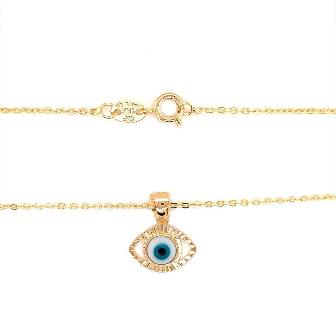 Cable Chain with Evil Eye Pendant