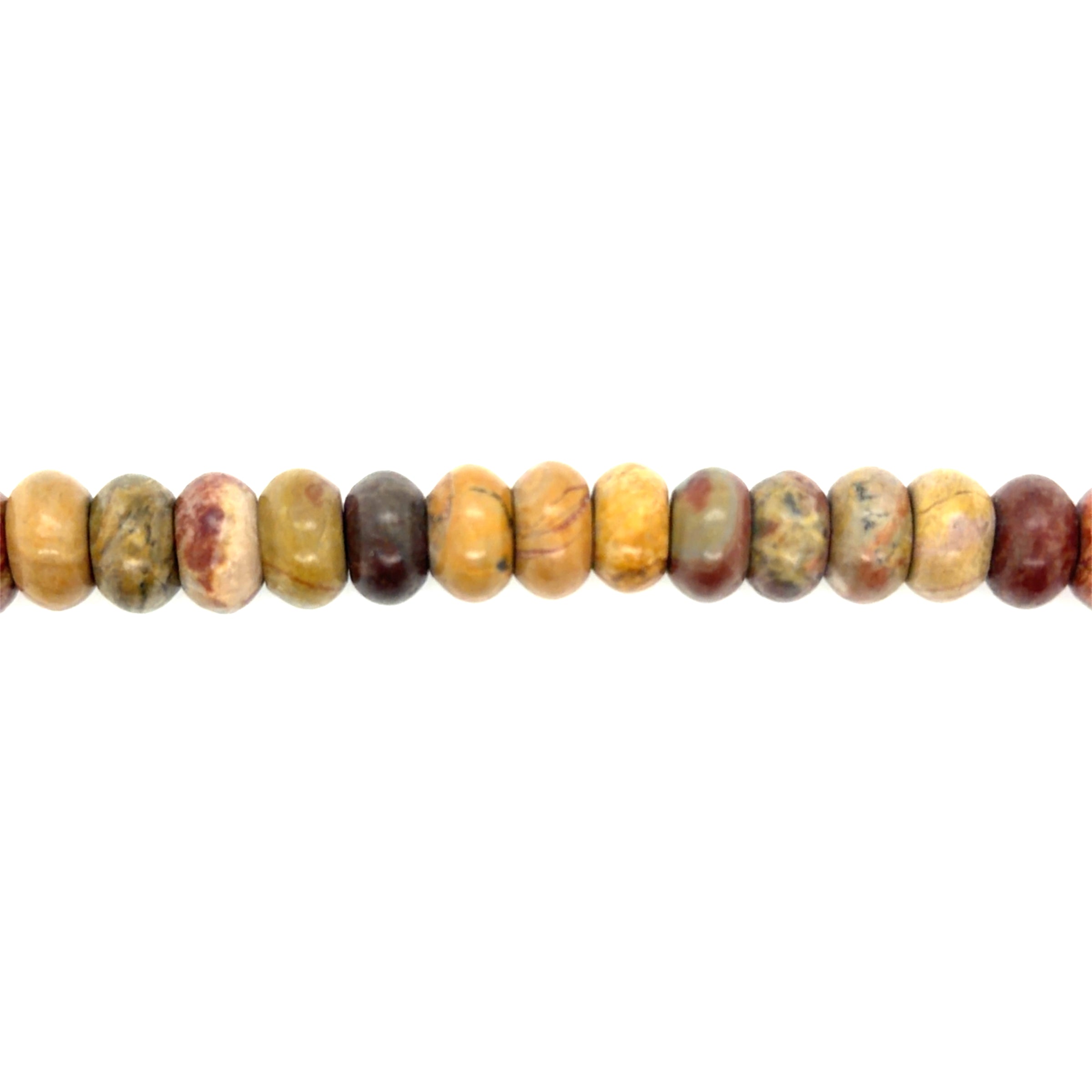 American Picture Jasper Rondelle Beads 10mm