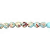 Arctic Blue Impression Jasper Beads 10mm