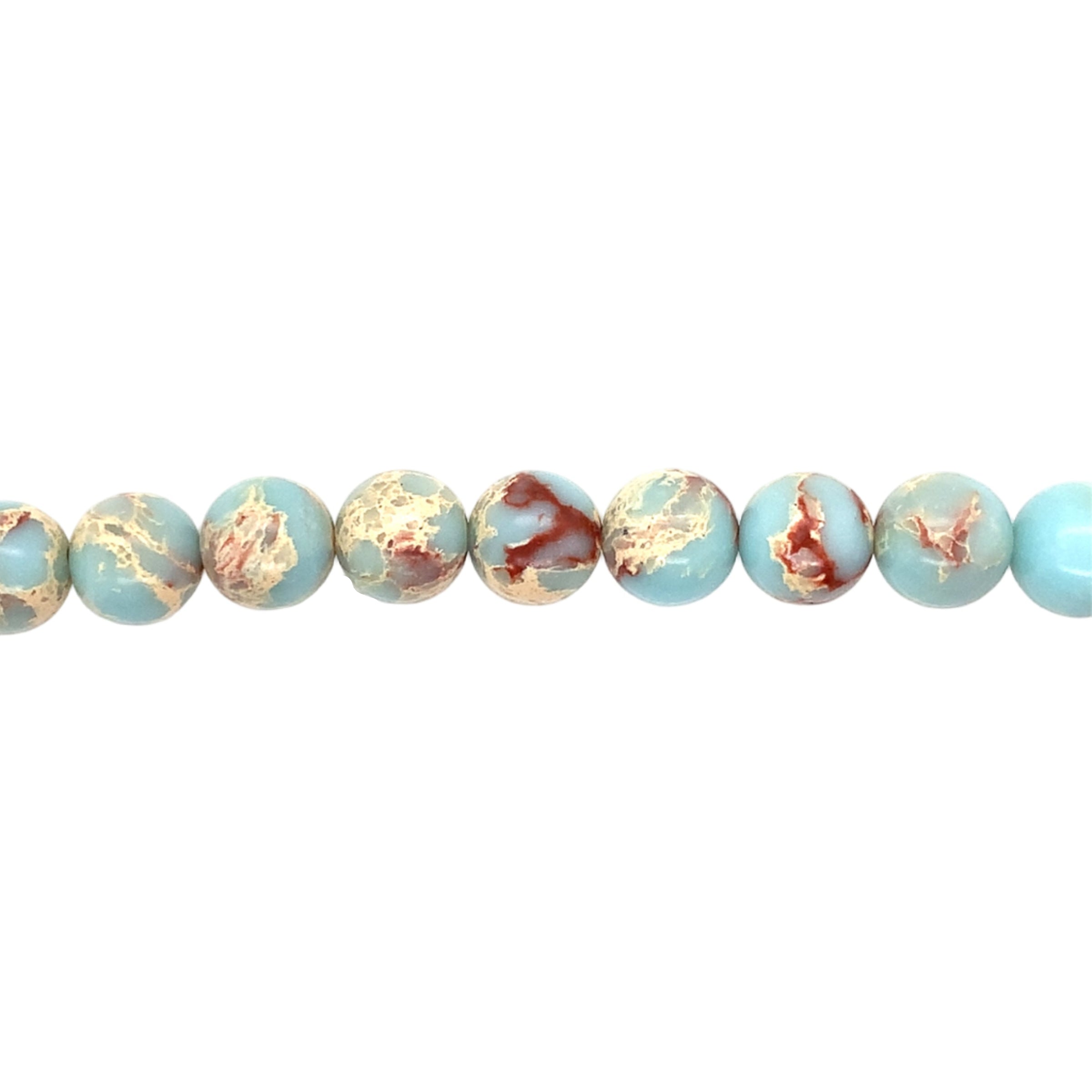 Arctic Blue Impression Jasper Beads 10mm